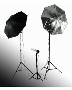 ePhoto Photograph Video Film Studio Photo Umbrella with 3 Point Continuous lighting Light Kit ULSDK3SV