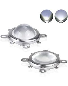 LED Lens Optical Glass 44mm + Reflector Collimator + Fixed Bracket for 20W 30W 50W 100W COB High Power Chip 60 90 120 Degrees (60)