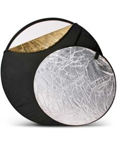 Zykkor 5-in-1 Reflector 32" with Gold, Silver, Translucent, Black & White Surfaces.