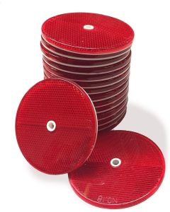 25 Pack of RED Reflector Buttons